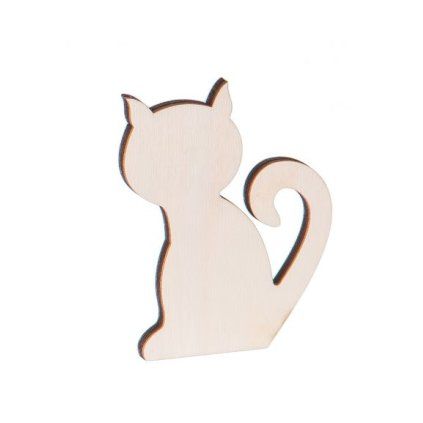 drewniany kot 3 10 cm