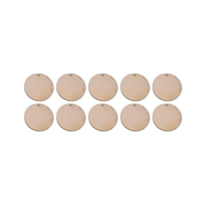 drewniane kolko zawieszka 5x5cm 10szt