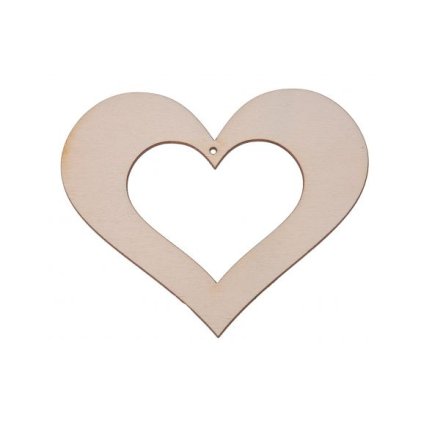 drewniane serce 14x15 cm