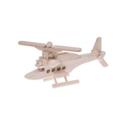 drewniany helikopter zabawka