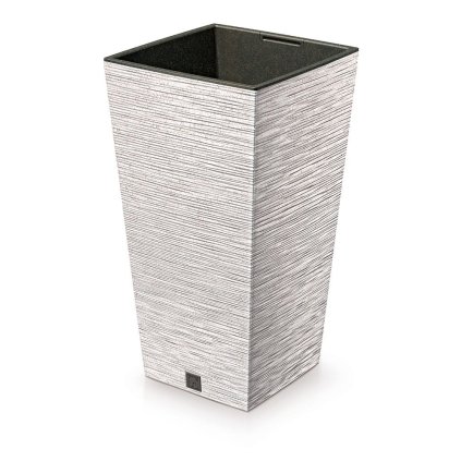 60692 kvetinac furu square eco wood 30cm bily