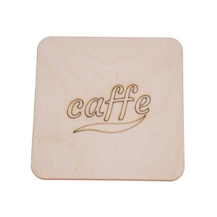 podkladka pod kubek z grawerem caffe kwadrat 10x10 cm