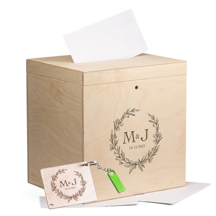 Dřevěný box XXL se zámkem na přání + klíčenka s kovovým mini USB flash diskem 16 GB  + KLÍČEK ZDARMA