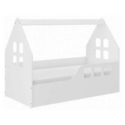 26288 1 detska postel ve tvaru domecku 160 x 80 cm bila