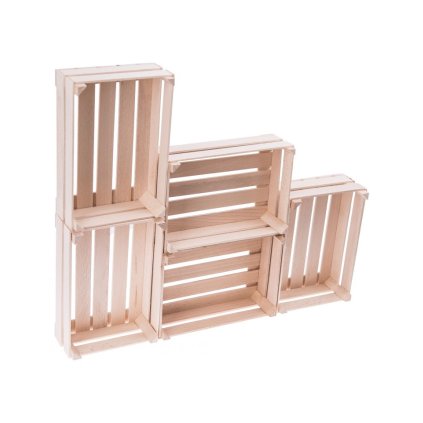 drewniana mini skrzyneczka 125x85 cm 5 sztuk