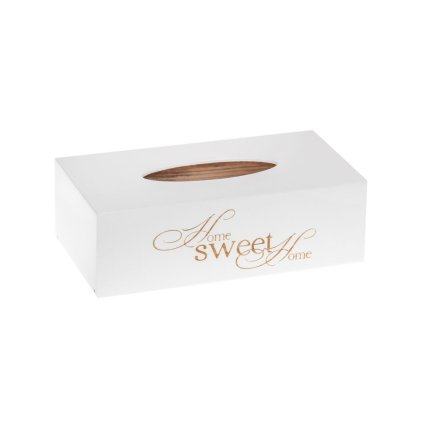 chustecznik drewniany home sweet home bialy