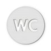cedulka toaleta WC bila