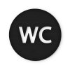cedulka toaleta WC cerna