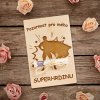 Dřevěná dárková karta na peníze - Superhrdina