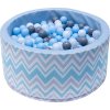 14702 detsky bazenek s micky modro sedy zigzag 200 ks micku
