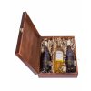 13289 drevena krabicka box na tri lahve vina orech