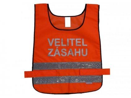 Reflexní vesta vzor HZS nápis velitel zásahu