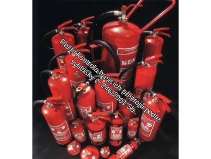 roční kontrola hasících přístrojů dle vyhlášky  c 246/2001 Sb