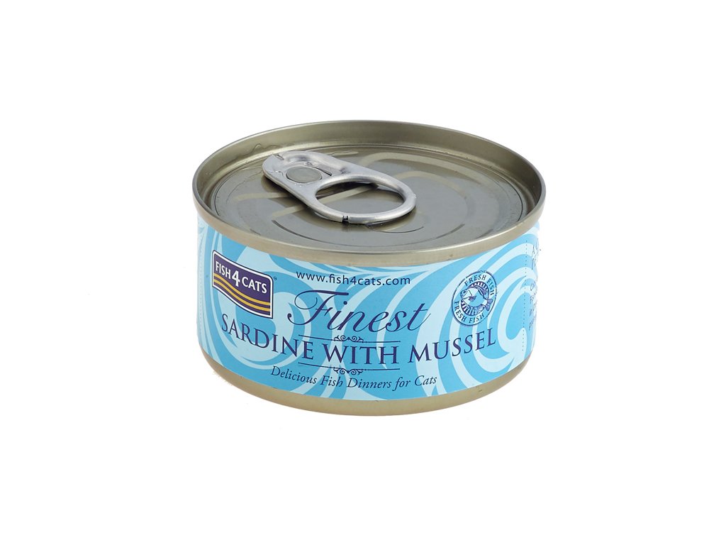 FISH4CATS Konzerva pro kočky Finest sardinka s mušlemi 70 g