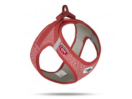 CURLI Postroj pro psy se sponou Merino vlna Red 2XS, 2-4 kg