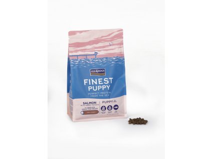 FISH4DOGS Granule malé pro štěňátka Finest losos se sladkými bramborami 1,5 kg, 2m+