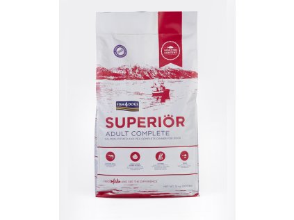 FISH4DOGS Granule velké pro dospělé psy Superior losos s bramborami 12 kg