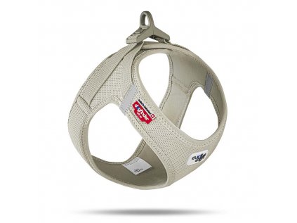 CURLI Postroj pro psy Air-Mesh Light Tan M, 6-9 kg