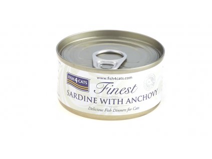 FISH4CATS Konzerva pro kočky Finest sardinka s ančovičkami 70 g
