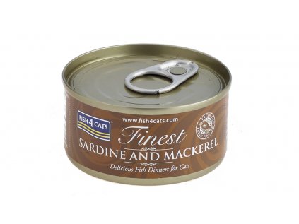 FISH4CATS Konzerva pro kočky Finest sardinka s makrelou 70 g