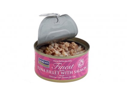 FISH4CATS Konzerva pro kočky Finest tuňák s lososem 70 g