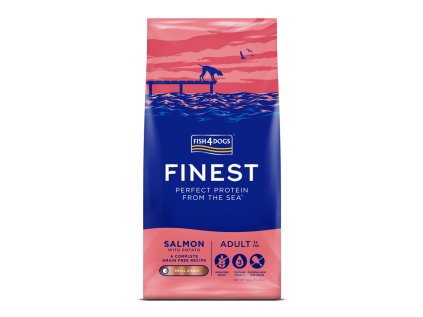 FISH4DOGS Granule malé pro dospělé psy Finest losos s bramborami 6 kg, 1+