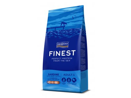 FISH4DOGS Granule malé pro dospělé psy Finest sardinka se sladkými bramborami 6 kg, 1+