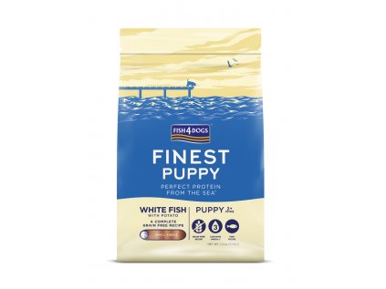 FISH4DOGS Granule malé pro štěňátka Finest bílá ryba s bramborami 1,5 kg, 2m+