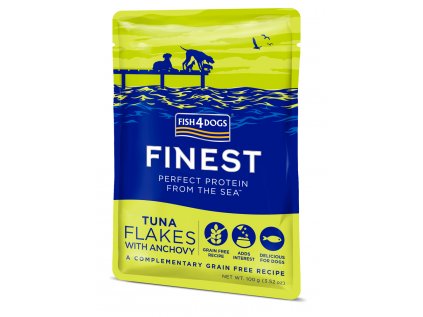 FISH4DOGS Kapsička pro psy Finest tuňákové kousky s ančovičkami 100 g