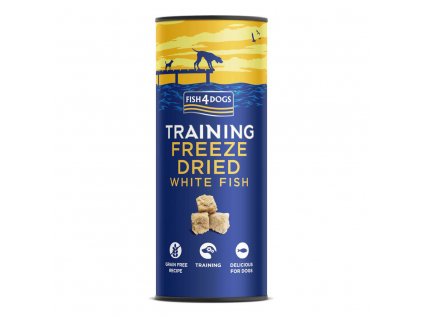 FISH4DOGS Pamlsky pro psy TRAINIG mrazem sušená bílá ryba 25 g