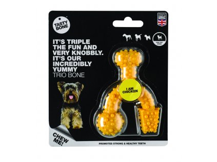 TASTY BONE Kostička nylonová trio pro extra malé psy - Kuřecí maso