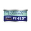 FISH4DOGS Konzerva pro psy Finest bílá ryba s dýní a hráškem 85 g