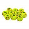 fishax round tungsten beads mottled chartreuse red