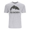 Simms Wood Trout Fill T-Shirt Grey Heather