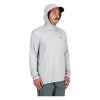 simms tech hoody artist series trout logo flame sterling front