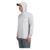 simms tech hoody artist series trout logo flame sterling side