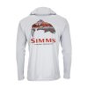 Simms Tech Hoody - Artist Series Trout Logo Flame/Sterling (Size L)