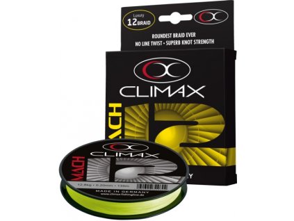 Přívlačová šňůra Climax Mach 12 fluo-yellow 135m Průměr: 0,17mm/9,6kg/135m