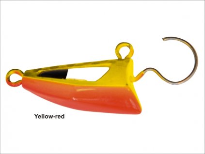 Olověnná hlava na nástrahu Vertical Head 2ks 10g, barva yellow-red