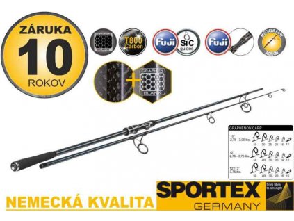 Kaprové pruty Sportex Graphenon Carp 2-díl 366cm / 3,75lbs