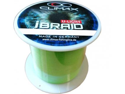 Pletená šňůra Climax iBraid U-Light neon-zelená 3000m Průměr: 0,04mm / 3kg