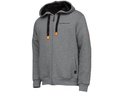 Mikina Savage Gear Classic Zip Hoodie Grey Melange