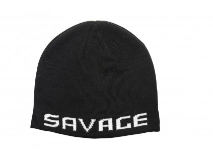 Čiapka Savage Gear Logo Beanie čierno-biela