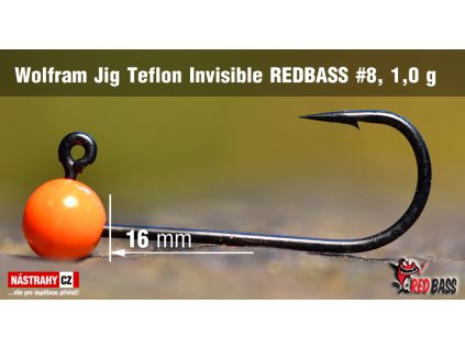Jig Wolfram Teflon Invisible REDBASS veľ.8 Orange