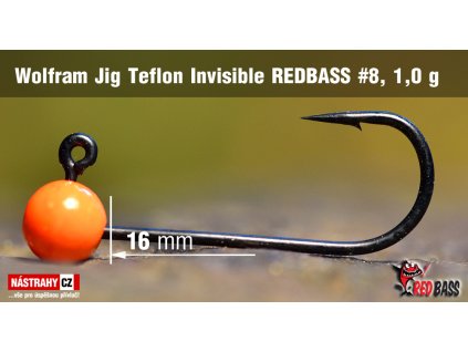 Jig Wolfram Teflon Invisible REDBASS veľ.8 Orange