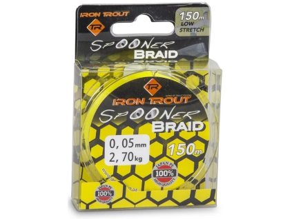 Spletaná šnúra Iron Trout Spooner Braid 150m žltá 1