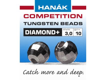 Hanák Tungsten Beads DIAMOND+ Čierny nikel (Priemer 4.0mm)