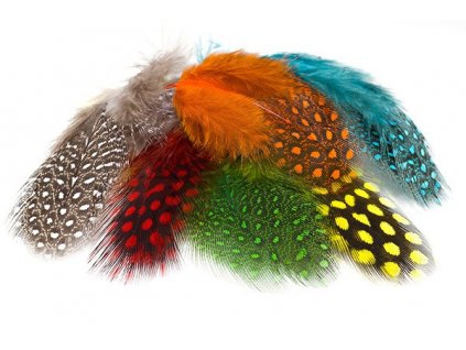 Perie Troutline Perlička Selected Guinea Fowl Feathers (Farba Blue)