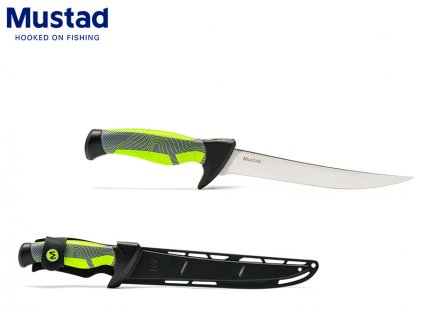 Filetovací nôž Mustad 8" 20cm zelenosivý