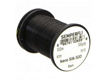 Niť Semperfli Nano Silk 12/0 50D 100m (Farba Black)